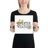 Sweater Weather Autumnal Fall Season Matte Poster Wall Decoration, Posters, Prints, & Visual Artwork, $ 18.00, A Moment Of Now™